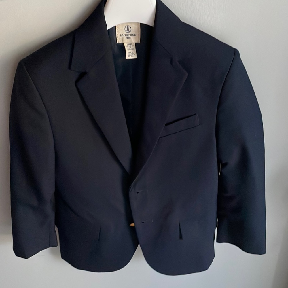 Lands End Kids boys blazer 6 navy blue
